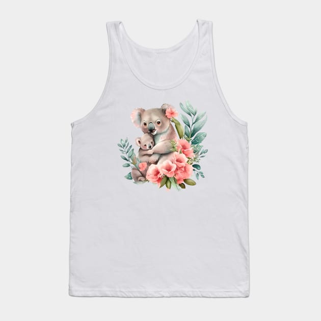 Cute koala with baby Tank Top by DreamLoudArt